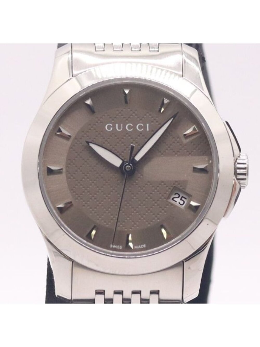 Gucci G-Timeless 126.5 Date Brown Dial Watch